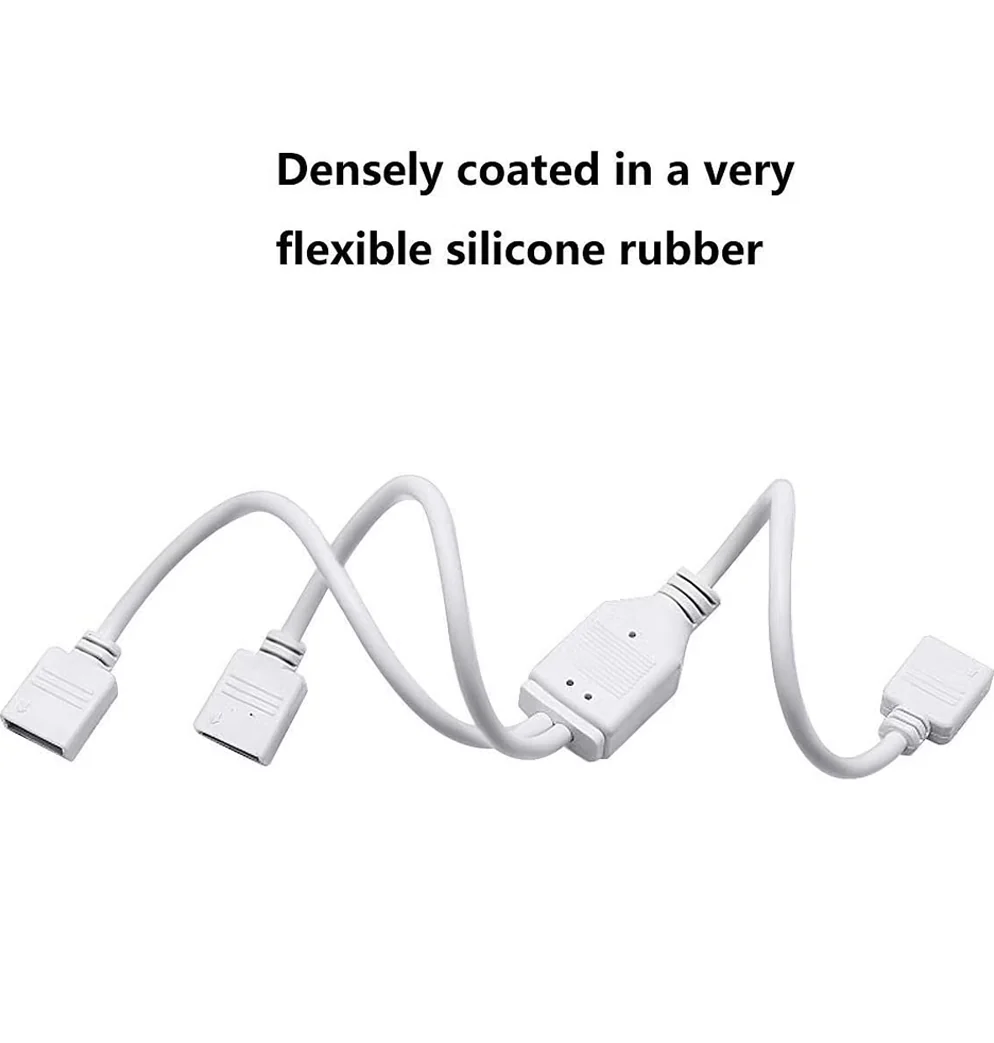 TECPHILE - LED RGBW Strip Splitter Connector (Pack of 2) Extend Dual Strips to One Controller - Image 7