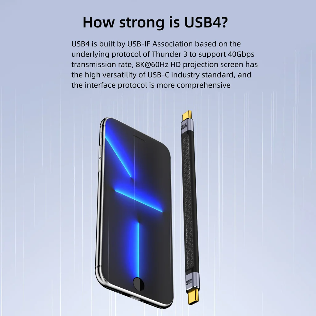 TECPHILE - PD240W 40Gbps Type C Male to Type C Male FPC Cable - Image 5
