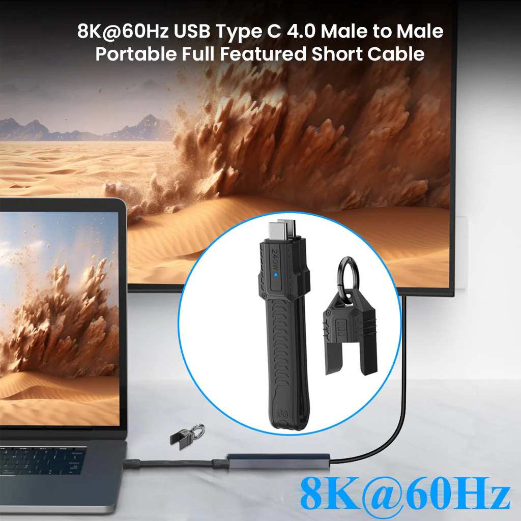 TECPHILE - PD240W 80Gbps Type C Male to Type C Male FPC Cable (13CM) - Image 5