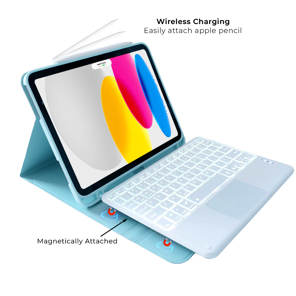 TECPHILE - PS209T Wireless Keyboard Case for iPad - Image 22