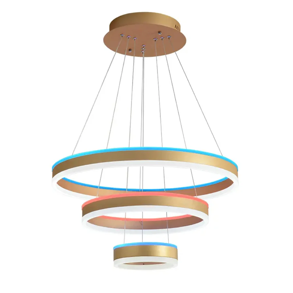TECPHILE - RGBW 3 Ring Chandelier with Remote Control - Image 6