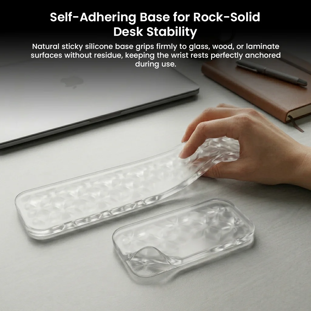 TECPHILE - Set of 2 Keyboard and Mouse Wrist Rest Silicone Gel Filled Mousepad - Image 7