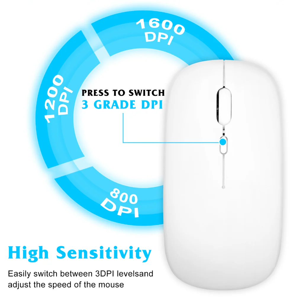 TECPHILE - SM01 Dual Mode Wireless Mouse (Bluetooth + USB) - Image 3