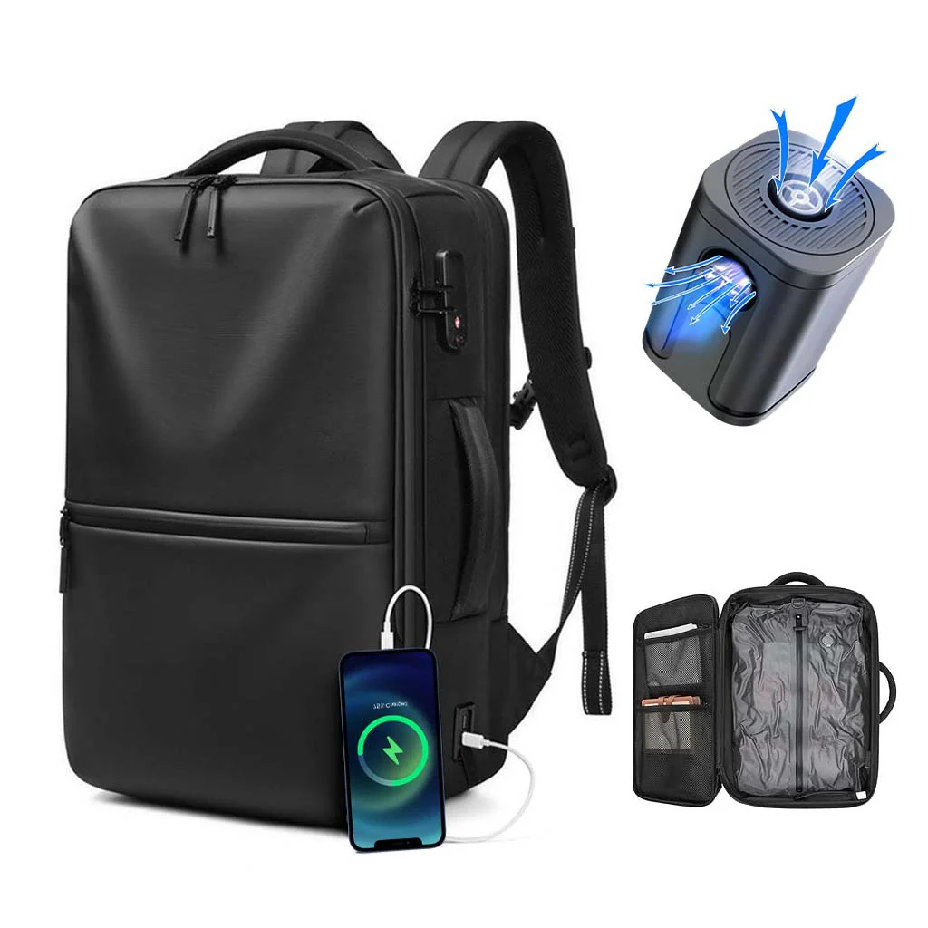 TECPHILE - Smart Airpack Vacuum Compression Travel Backpack 39-55L Expandable
