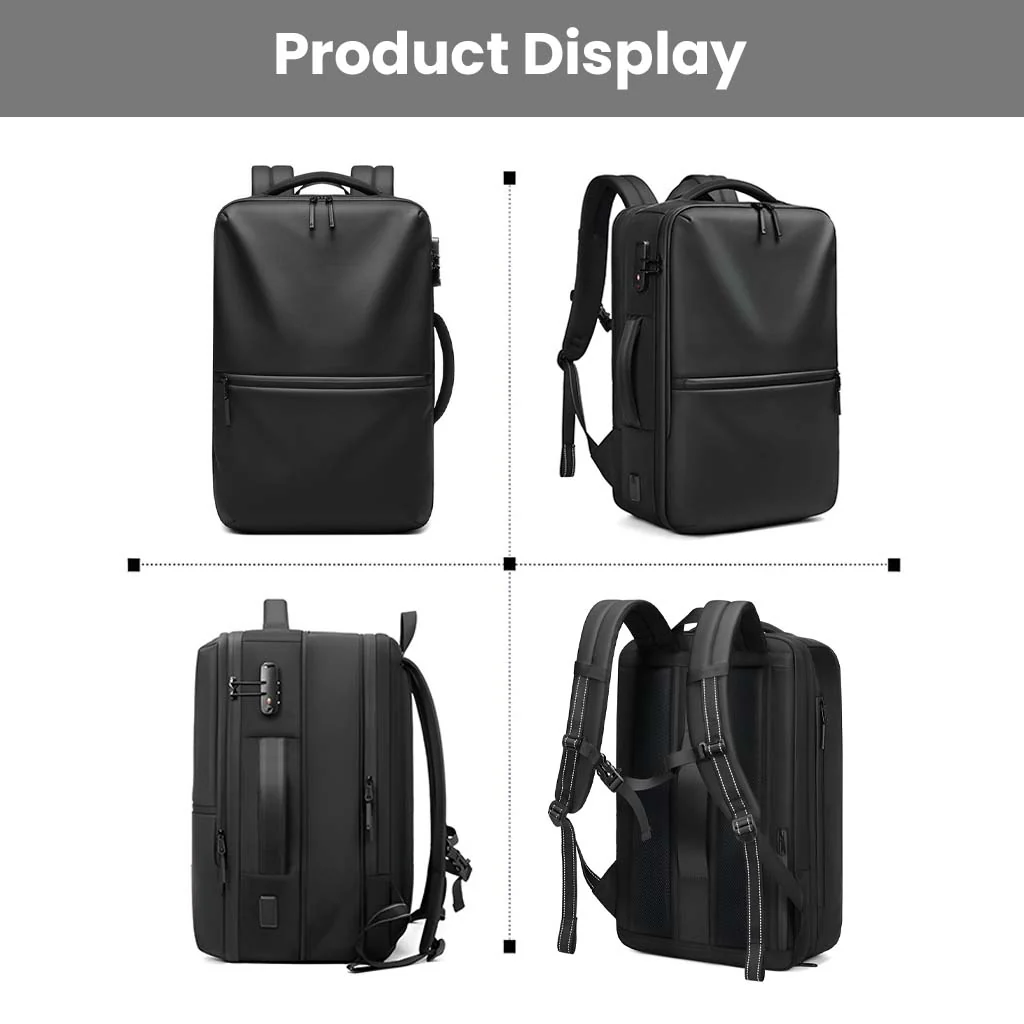 TECPHILE - Smart Airpack Vacuum Compression Travel Backpack 39-55L Expandable - Image 6