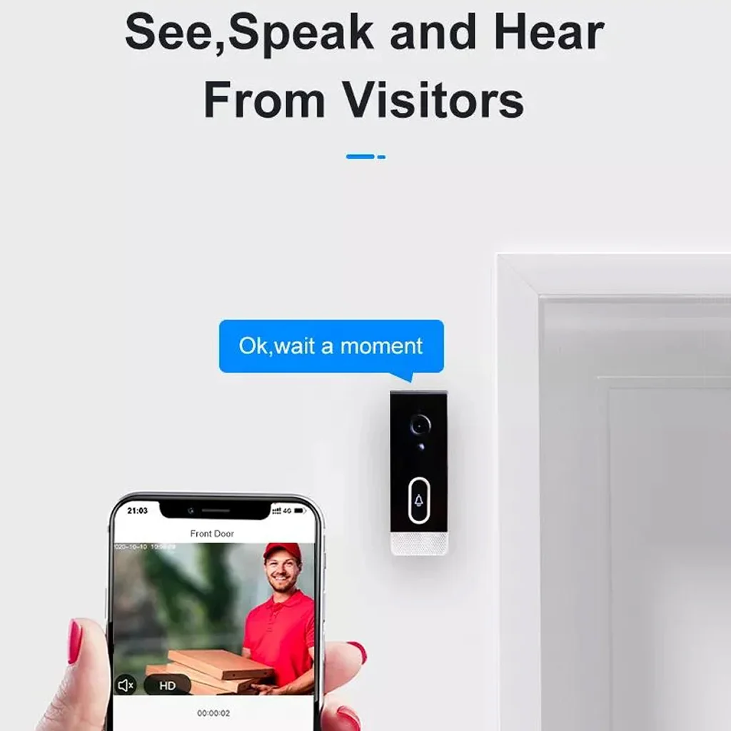 TECPHILE Smart Wireless Video Doorbell Two Way Audio - Image 16