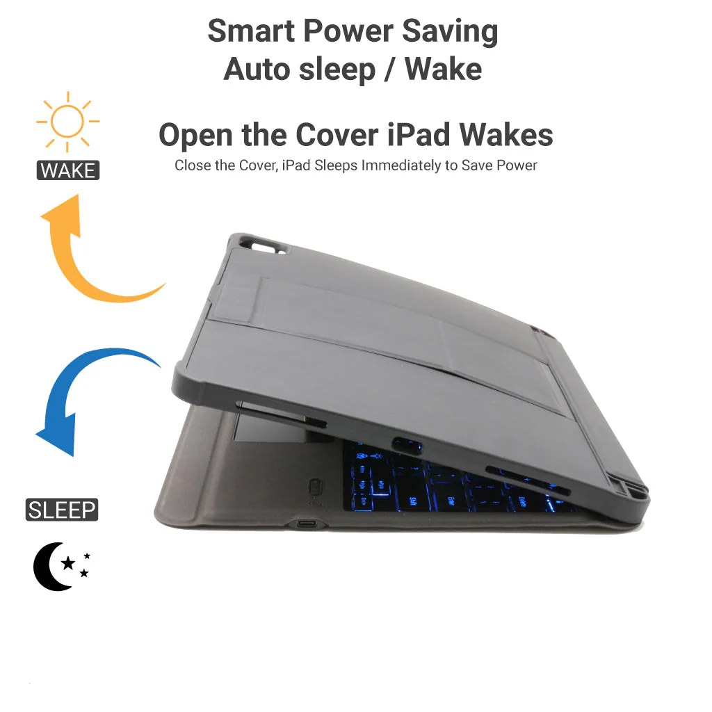 TECPHILE - T209D Wireless Keyboard Case for iPad Pro 12.9 - Image 5
