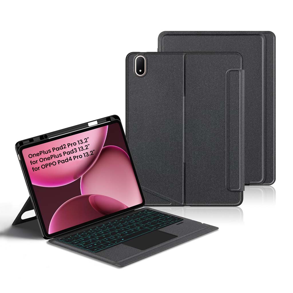 Keyboard Case for OnePlus Pad 2 Pro, Pad 3 and Oppo Pad 4 Pro 13.2” 2025 Cover