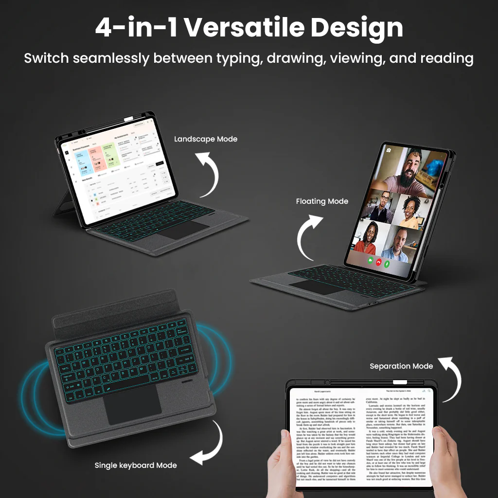 Keyboard Case for OnePlus Pad 2 Pro, Pad 3 and Oppo Pad 4 Pro 13.2” 2025 Cover - Image 11