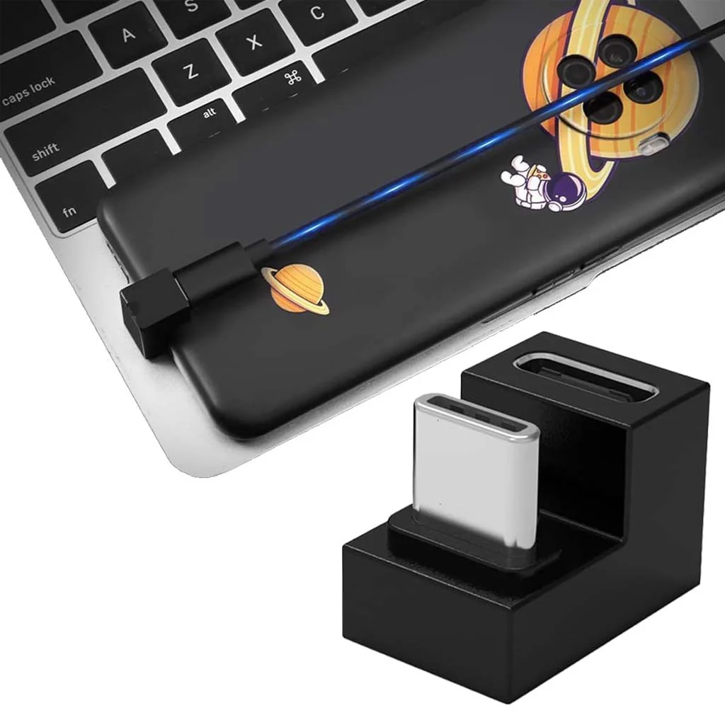 TECPHILE- U-Shaped USB 3.1 Type-C Male to Female Adapter - Image 2