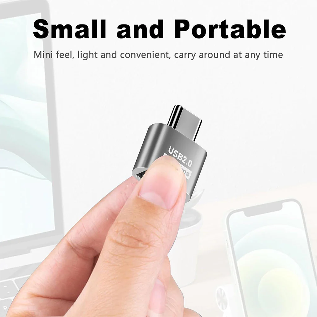 TECPHILE- USB 2.0 Type-C to USB A OTG Adapter Converter - Image 4
