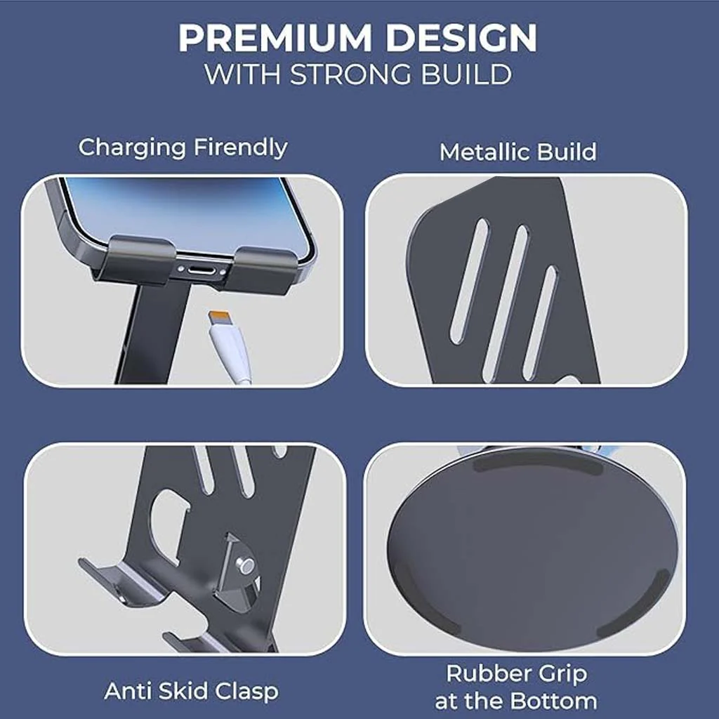 TECPHILE - Velo Foldable Phone Stand with 360° Rotational Base - Image 4