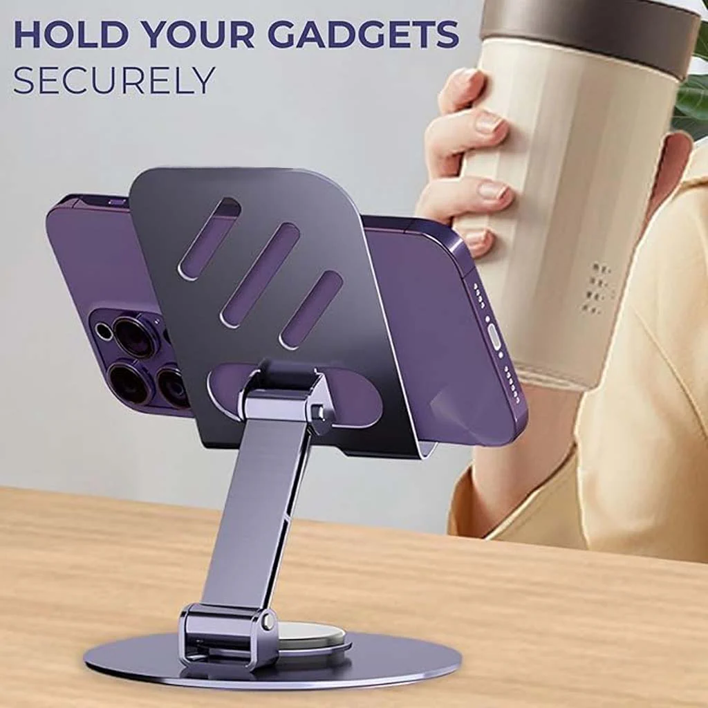 TECPHILE - Velo Foldable Phone Stand with 360° Rotational Base - Image 7
