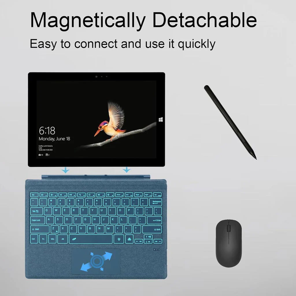 TECPHILE - Wireless Keyboard for Microsoft Surface Pro 3/4/5/6/7 - Image 30