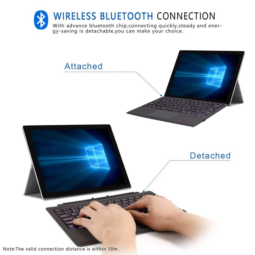 TECPHILE - Wireless Keyboard for Microsoft Surface Pro 3/4/5/6/7 - Image 8