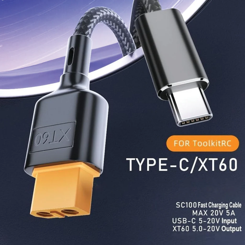 TECPHILE - XT60 TO TYPE-C 100CM Adapter Cable - Image 3
