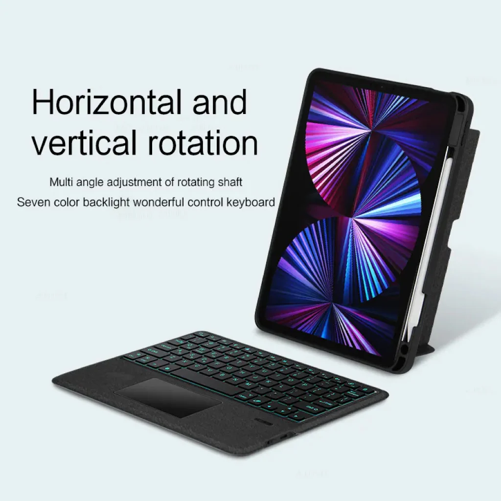 TECPHILE - YJ11 Wireless Keyboard Case for iPad - Image 8