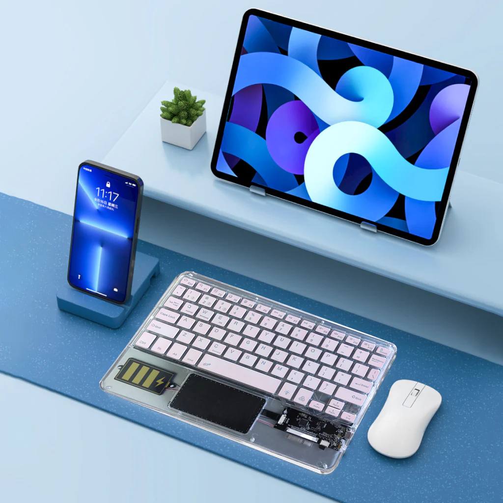 TECPHILE - Z33 Transparent Wireless Keyboard with Touchpad - Image 20