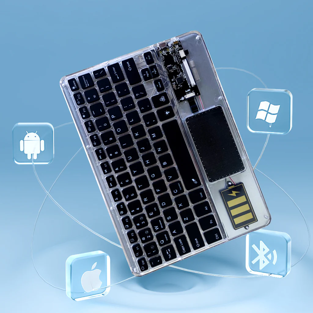 TECPHILE - Z33 Transparent Wireless Keyboard with Touchpad - Image 35