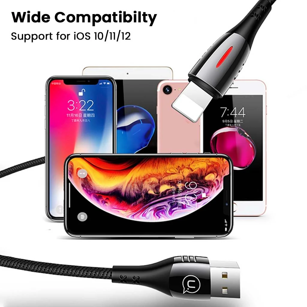 USAMS- SJ344USB01 USB-A To Lightning Fast Charging Cable (120cm) - Image 2
