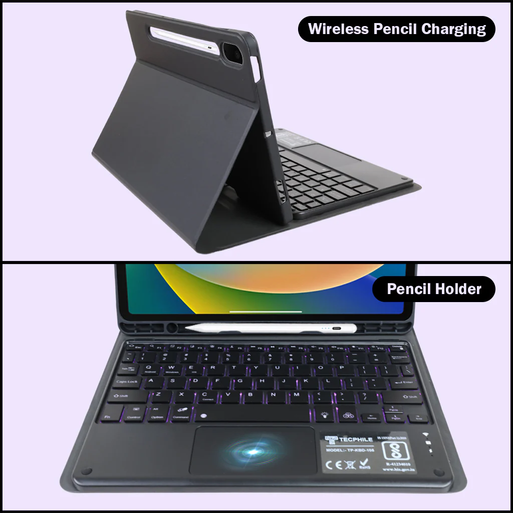 X510T Keyboard Case for Samsung Galaxy Tab S9 / S9 FE / S8 / S7 Cover - Image 10