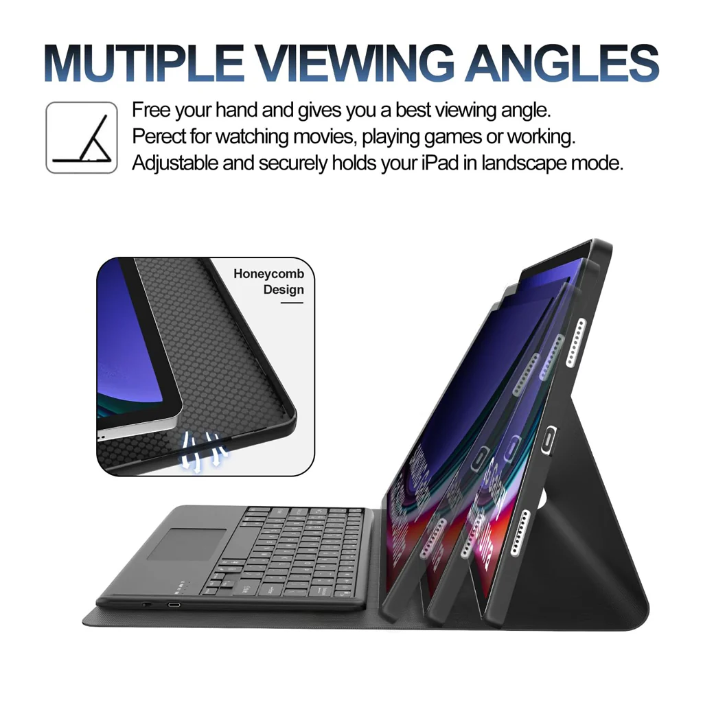 X510T Keyboard Case for Samsung Galaxy Tab S9 / S9 FE / S8 / S7 Cover - Image 16