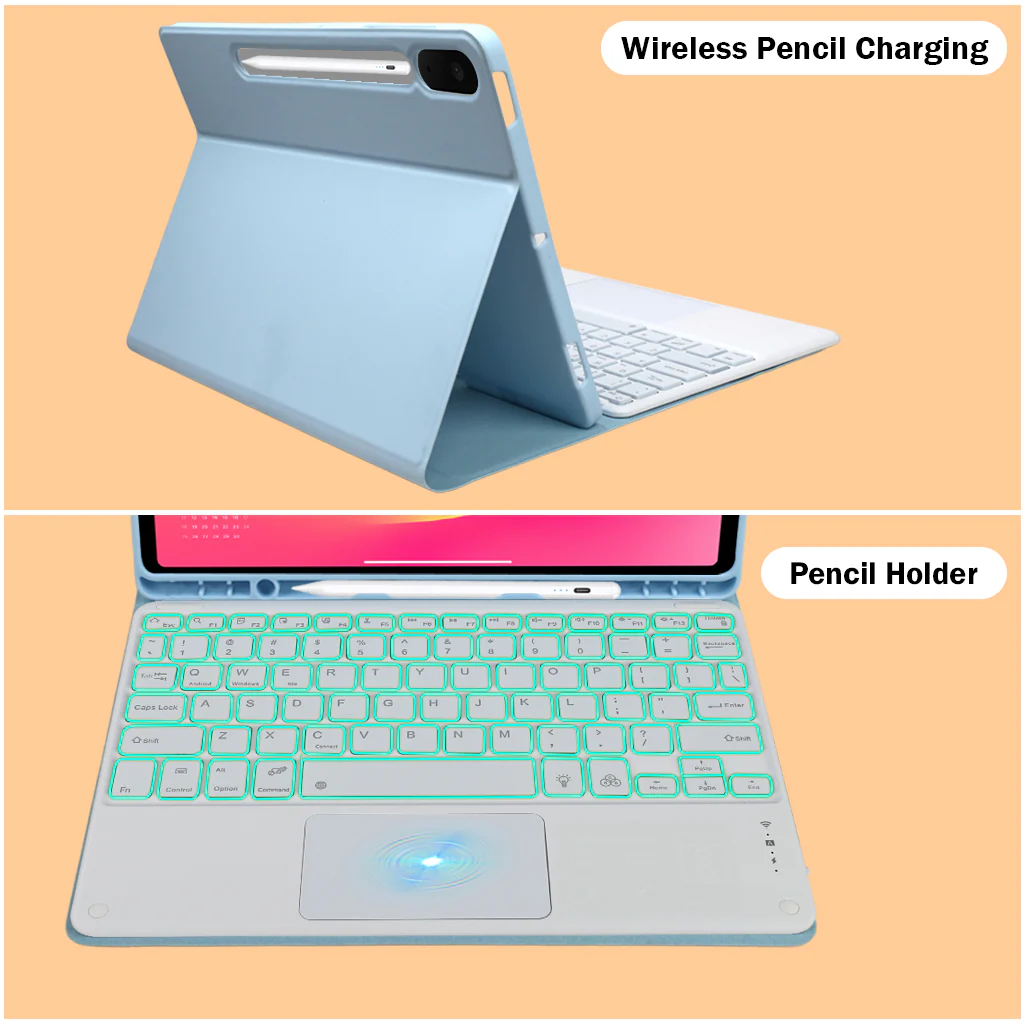 X510T Keyboard Case for Samsung Galaxy Tab S9 / S9 FE / S8 / S7 Cover - Image 19