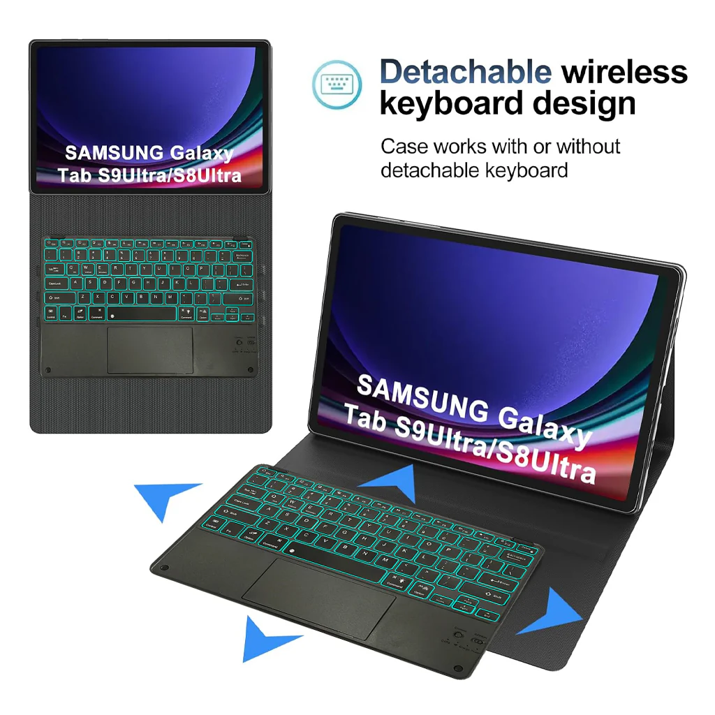 X900T Keyboard Case for Samsung Galaxy Tab for Samsung S9 Ultra & S8 Ultra 14.6" - Image 11