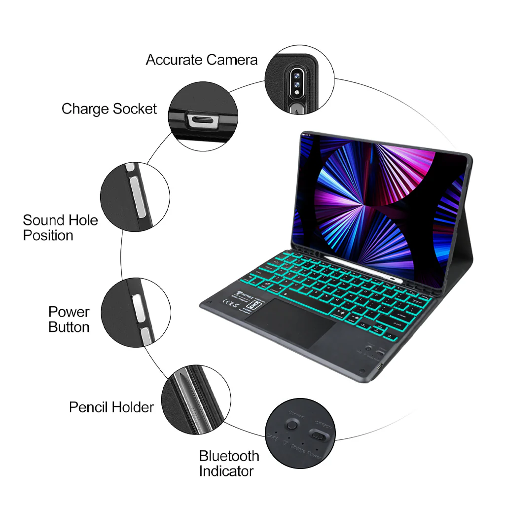 X900T Keyboard Case for Samsung Galaxy Tab for Samsung S9 Ultra & S8 Ultra 14.6" - Image 8