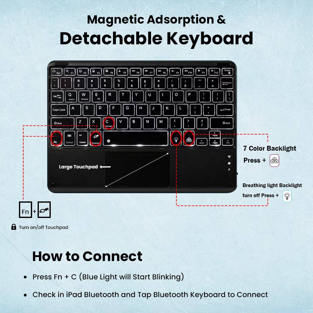 RY812 Keyboard Case for Honor Pad 8 12 inch 2022 Cover - Image 10